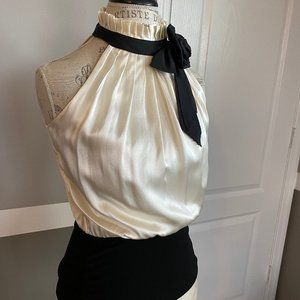 NWT WHBM SILK Halter Style Top w/removable flower